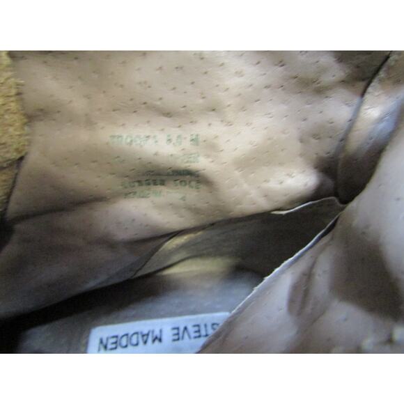 STEVE MADDEN Womens Sz 6 M Brown Leather Zip Combat High Ankle Boots TROOPA - Picture 10 of 10